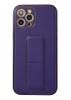 BFS  iPhone 12 Pro Max Kılıf Coco Deri Standlı Kapak - Mor