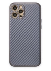 BFS  iPhone 12 Pro Max Kılıf Coco Karbon Silikon - Gri