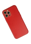 BFS  iPhone 12 Pro Max Kılıf Coco Karbon Silikon - Kırmızı