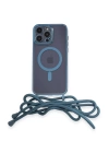 BFS  iPhone 12 Pro Max Kılıf Divo Lazer Askılı Magsafe Kapak - Sierra Blue