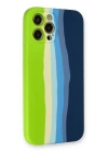 BFS  iPhone 12 Pro Max Kılıf Ebruli Lansman Silikon - Yeşil-Koyu Yeşil