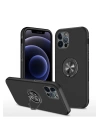 BFS  iPhone 12 Pro Max Kılıf Elit Yüzüklü Kapak - Siyah