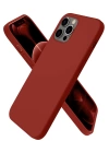 BFS  iPhone 12 Pro Max Kılıf First Silikon - Bordo