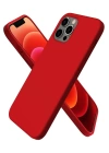 BFS  iPhone 12 Pro Max Kılıf First Silikon - Koyu Kırmızı