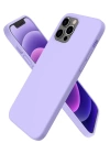 BFS  iPhone 12 Pro Max Kılıf First Silikon - Lila