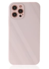 BFS  iPhone 12 Pro Max Kılıf Glass Kapak - Pembe