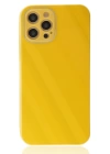 BFS  iPhone 12 Pro Max Kılıf Glass Kapak - Sarı