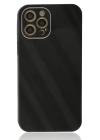 BFS  iPhone 12 Pro Max Kılıf Glass Kapak - Siyah