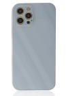 BFS  iPhone 12 Pro Max Kılıf Glass Kapak - Sky Blue