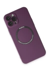 BFS  iPhone 12 Pro Max Kılıf Jack Magneticsafe Lens Silikon - Mürdüm