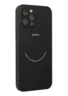 BFS  iPhone 12 Pro Max Kılıf Jack Magneticsafe Lens Silikon - Siyah