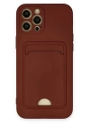 BFS  iPhone 12 Pro Max Kılıf Kelvin Kartvizitli Silikon - Bordo