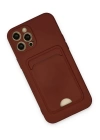 BFS  iPhone 12 Pro Max Kılıf Kelvin Kartvizitli Silikon - Bordo