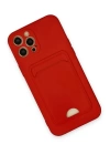 BFS  iPhone 12 Pro Max Kılıf Kelvin Kartvizitli Silikon - Kırmızı