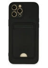 BFS  iPhone 12 Pro Max Kılıf Kelvin Kartvizitli Silikon - Siyah
