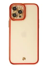 BFS  iPhone 12 Pro Max Kılıf Liva Lens Silikon - Kırmızı