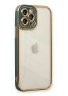 BFS  iPhone 12 Pro Max Kılıf Liva Lens Silikon - Yeşil