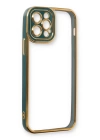 BFS  iPhone 12 Pro Max Kılıf Liva Lens Silikon - Yeşil