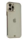 BFS  iPhone 12 Pro Max Kılıf Liva Taşlı Silikon - Beyaz