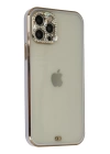 BFS  iPhone 12 Pro Max Kılıf Liva Taşlı Silikon - Mor