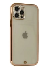 BFS  iPhone 12 Pro Max Kılıf Liva Taşlı Silikon - Pembe