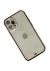 BFS  iPhone 12 Pro Max Kılıf Liva Taşlı Silikon - Siyah