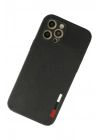 BFS  iPhone 12 Pro Max Kılıf Loop Deri Silikon - Siyah