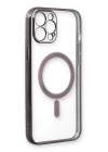BFS  iPhone 12 Pro Max Kılıf Magneticsafe Lazer Silikon - Siyah