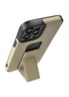 BFS  iPhone 12 Pro Max Kılıf Mega Standlı Silikon - Gold