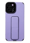 BFS  iPhone 12 Pro Max Kılıf Mega Standlı Silikon - Lila