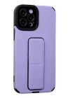 BFS  iPhone 12 Pro Max Kılıf Mega Standlı Silikon - Lila