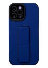 BFS  iPhone 12 Pro Max Kılıf Mega Standlı Silikon - Mavi