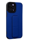 BFS  iPhone 12 Pro Max Kılıf Mega Standlı Silikon - Mavi