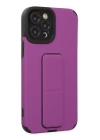 BFS  iPhone 12 Pro Max Kılıf Mega Standlı Silikon - Mor