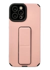 BFS  iPhone 12 Pro Max Kılıf Mega Standlı Silikon - Pudra