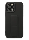BFS  iPhone 12 Pro Max Kılıf Mega Standlı Silikon - Siyah