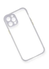 BFS  iPhone 12 Pro Max Kılıf Miami Şeffaf Silikon - Lila
