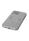 BFS  iPhone 12 Pro Max Kılıf Moshi Lens Magneticsafe Silikon - Gümüş