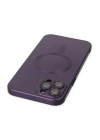 BFS  iPhone 12 Pro Max Kılıf Moshi Lens Magneticsafe Silikon - Mor