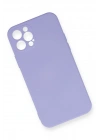 BFS  iPhone 12 Pro Max Kılıf Nano içi Kadife Silikon - Lila
