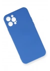 BFS  iPhone 12 Pro Max Kılıf Nano içi Kadife Silikon - Mavi