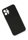 BFS  iPhone 12 Pro Max Kılıf Nano içi Kadife Silikon - Siyah