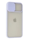 BFS  iPhone 12 Pro Max Kılıf Palm Buzlu Kamera Sürgülü Silikon - Lila