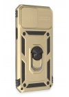 BFS  iPhone 12 Pro Max Kılıf Pars Lens Yüzüklü Silikon - Gold