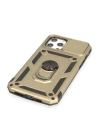 BFS  iPhone 12 Pro Max Kılıf Pars Lens Yüzüklü Silikon - Gold