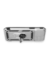 BFS  iPhone 12 Pro Max Kılıf Pars Lens Yüzüklü Silikon - Gümüş