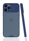 BFS  iPhone 12 Pro Max Kılıf Platin Kamera Koruma Silikon - Lacivert