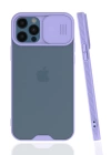 BFS  iPhone 12 Pro Max Kılıf Platin Kamera Koruma Silikon - Lila