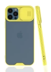 BFS  iPhone 12 Pro Max Kılıf Platin Kamera Koruma Silikon - Sarı