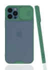 BFS  iPhone 12 Pro Max Kılıf Platin Kamera Koruma Silikon - Yeşil